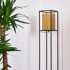 Lampes Dorées-hofstein Lampadaire Kabul Or, Noir, 1 lumière