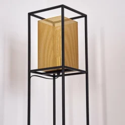 Lampes Dorées-hofstein Lampadaire Kabul Or, Noir, 1 lumière