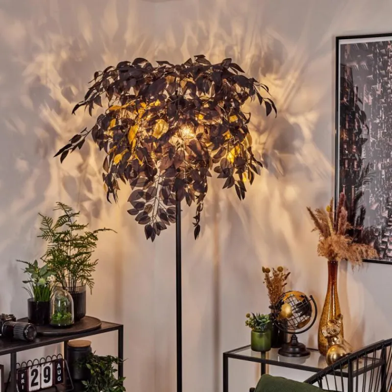 Lampes Dorées-hofstein Lampadaire Kallax Noir, 3 lumières