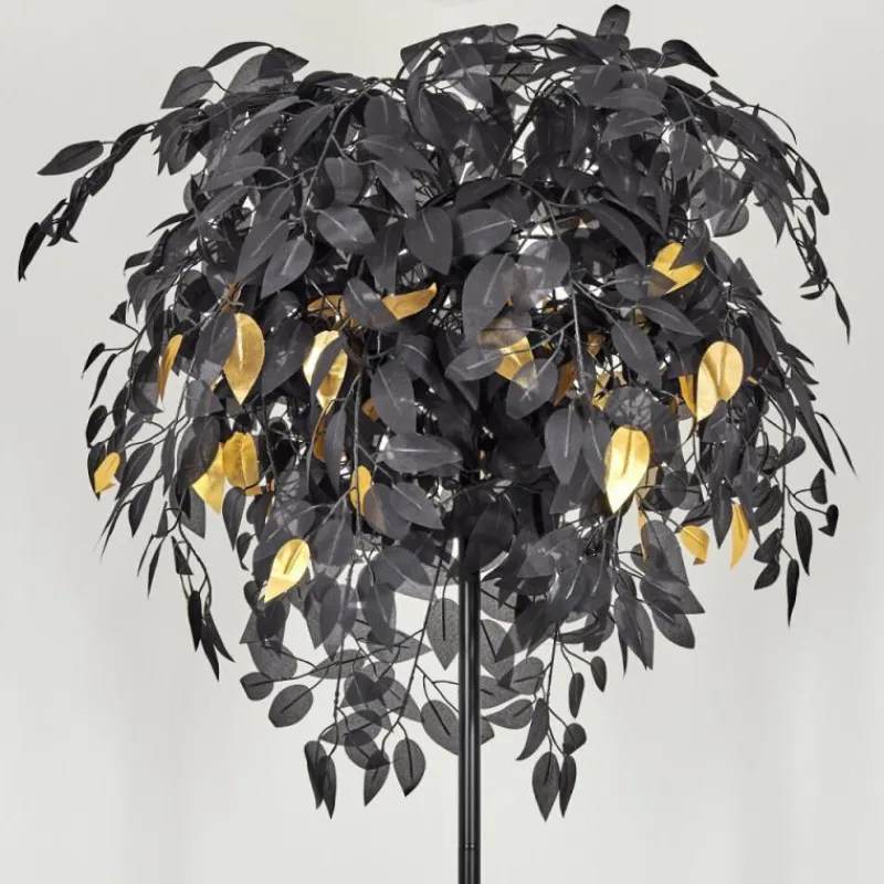 Lampes Dorées-hofstein Lampadaire Kallax Noir, 3 lumières