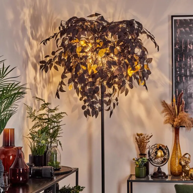 Lampes Dorées-hofstein Lampadaire Kallax Noir, 3 lumières