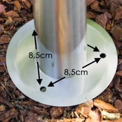 hofstein Lampadaire Kasan Acier inoxydable, Blanc, 1 lumière