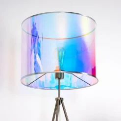 hofstein Lampadaire Kaunas Nickel mat, 1 lumière* Lampadaires Et Lampes Sur Pied