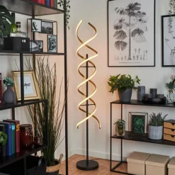 hofstein Lampadaire Khovet LED Noir, 1 lumière