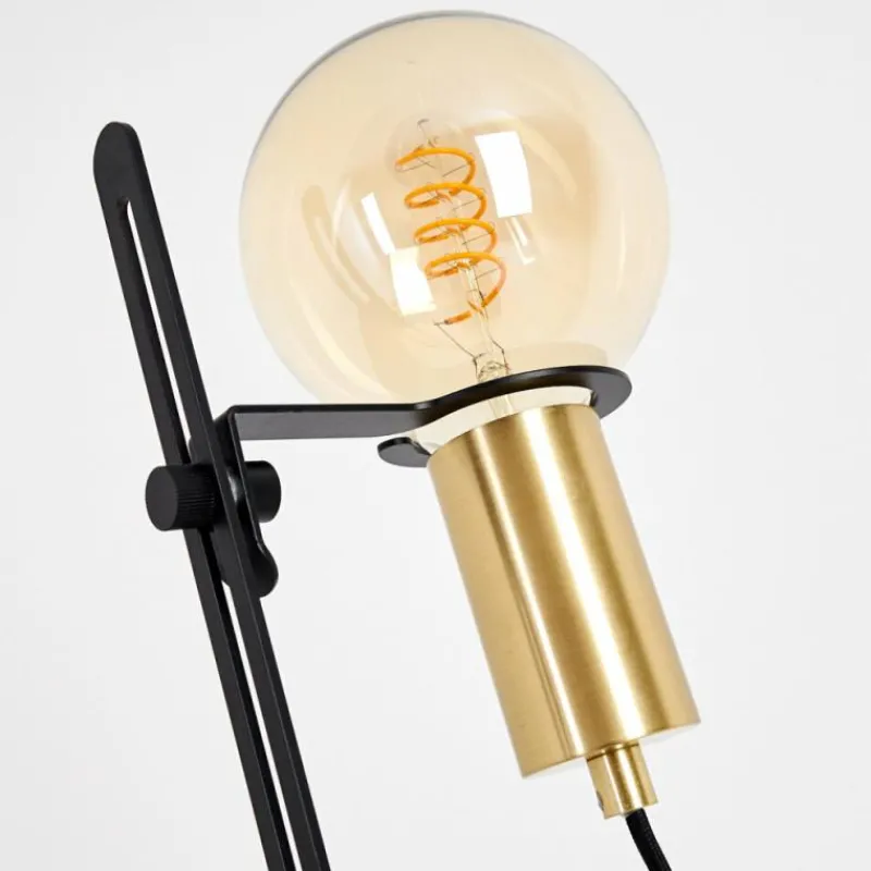 Lampes Dorées-hofstein Lampadaire Kirehito Or, Laiton, Noir, 1 lumière