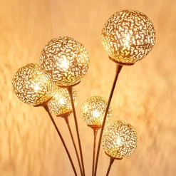 Lampes Dorées-hofstein Lampadaire Kitee Brun, 6 lumières