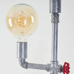 hofstein Lampadaire Kolyma Gris, Rouge, 3 lumières