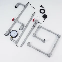 hofstein Lampadaire Kolyma Gris, Rouge, 3 lumières