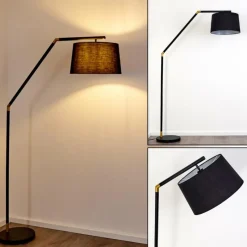 Lampes En Tissu-hofstein Lampadaire Kongakut Or, Noir, 1 lumière