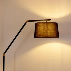 Lampes En Tissu-hofstein Lampadaire Kongakut Or, Noir, 1 lumière