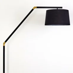 Lampes En Tissu-hofstein Lampadaire Kongakut Or, Noir, 1 lumière