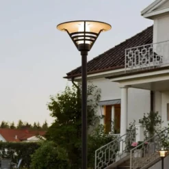 Luminaires Konstsmide Lampadaire Konstsmide Gemini Noir, 1 lumière