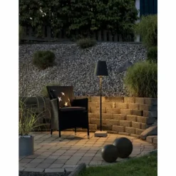 Luminaires Konstsmide Lampadaire Konstsmide Lucca Noir, 1 lumière