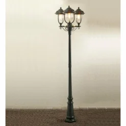 Luminaires Konstsmide Lampadaire Konstsmide Parma Vert, 1 lumière