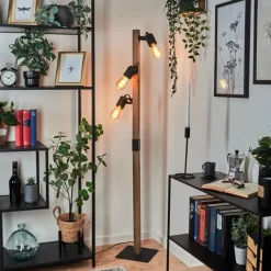 Luminaires Scandinaves-hofstein Lampadaire Kouk Écru, Noir, 3 lumières