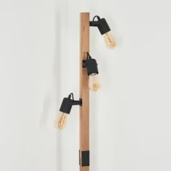 Luminaires Scandinaves-hofstein Lampadaire Kouk Écru, Noir, 3 lumières