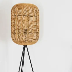 Style Boho-Chic-hofstein Lampadaire Krens Noir, 1 lumière