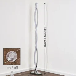 hofstein Lampadaire Kudus LED Chrome, 4 lumières* Éclairage Led