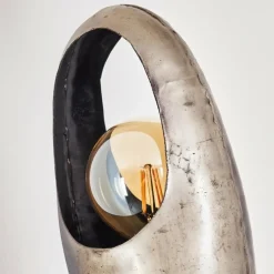 Lampes Vintages & Rétros-hofstein Lampadaire Lamington Noir, Argenté, 3 lumières