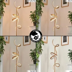 Lampes Art Déco-hofstein Lampadaire Lavaca LED Laiton, 2 lumières