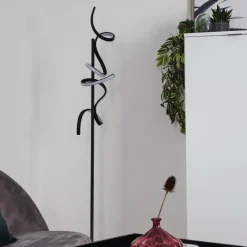 Lampes Art Déco-hofstein Lampadaire Lavaca LED Noir, 2 lumières