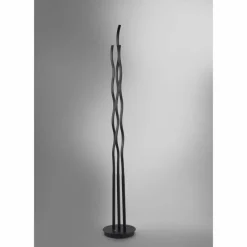 Luminaires Leuchten Direkt Lampadaire Leuchten-Direkt WAVE LED Noir, 3 lumières, Télécommandes* Lampadaires Et Lampes Sur Pied