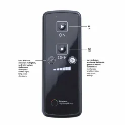 Luminaires Leuchten Direkt Lampadaire Leuchten-Direkt WAVE LED Noir, 3 lumières, Télécommandes* Lampadaires Et Lampes Sur Pied