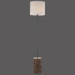Lampes En Tissu-Luminaires Leuchten Direkt Lampadaire Leuchten-Direkt BARK Écru, Noir, 1 lumière