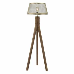Luminaires Rustiques-Luminaires Leuchten Direkt Lampadaire Leuchten-Direkt FREDERIK Bois foncé, 1 lumière