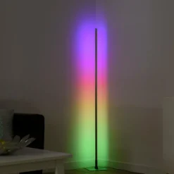 Luminaires Leuchten Direkt Lampadaire Leuchten-Direkt HENRY LED Acier brossé, 1 lumière, Télécommandes* Éclairage Led