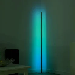 Luminaires Leuchten Direkt Lampadaire Leuchten-Direkt HENRY LED Acier brossé, 1 lumière, Télécommandes* Éclairage Led