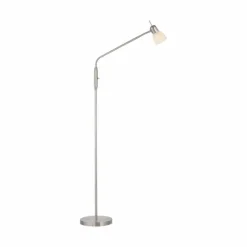 Luminaires Leuchten Direkt Lampadaire Leuchten-Direkt KARO Acier brossé, 1 lumière