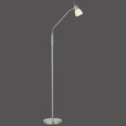 Luminaires Leuchten Direkt Lampadaire Leuchten-Direkt KARO Acier brossé, 1 lumière