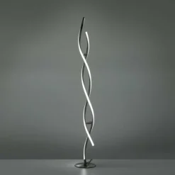 Luminaires Leuchten Direkt Lampadaire Leuchten-Direkt LOLAsmart-SWING LED Acier brossé, 2 lumières, Télécommandes, Changeur de couleurs