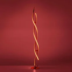 Luminaires Leuchten Direkt Lampadaire Leuchten-Direkt LOLAsmart-SWING LED Acier brossé, 2 lumières, Télécommandes, Changeur de couleurs