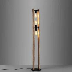 Lampes En Bois-Luminaires Leuchten Direkt Lampadaire Leuchten-Direkt LOG Écru, 3 lumières
