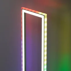 Luminaires Leuchten Direkt Lampadaire Leuchten-Direkt FELIX60 LED Acier brossé, 2 lumières, Télécommandes, Changeur de couleurs* Éclairage Led