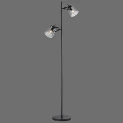 Suspension Verre Fumé-Luminaires Leuchten Direkt Lampadaire Leuchten-Direkt TINULA Noir, 2 lumières