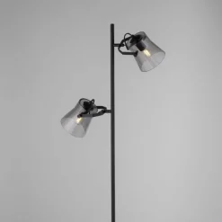 Suspension Verre Fumé-Luminaires Leuchten Direkt Lampadaire Leuchten-Direkt TINULA Noir, 2 lumières