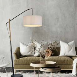 Luminaires Scandinaves-Luminaires Leuchten Direkt Lampadaire Leuchten-Direkt GREEN SOFIE Écru, Noir, 1 lumière