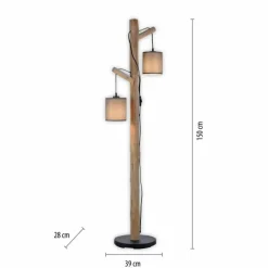 Luminaires Scandinaves-Luminaires Leuchten Direkt Lampadaire Leuchten-Direkt GREEN TRIBU Écru, Noir, 2 lumières