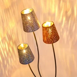 Lampes En Tissu-hofstein Lampadaire Liared Noir, 3 lumières