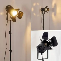 Lampes Vintages & Rétros-hofstein Lampadaire Lichinga Noir, 1 lumière