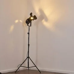 Lampes Vintages & Rétros-hofstein Lampadaire Lichinga Noir, 1 lumière