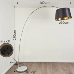 Lampes En Tissu-hofstein Lampadaire Lillby Gris, 1 lumière