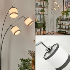 Lampes En Tissu-hofstein Lampadaire Lohobe Chrome, Noir, 3 lumières