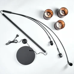 Lampes En Tissu-hofstein Lampadaire Lohobe Noir, 3 lumières