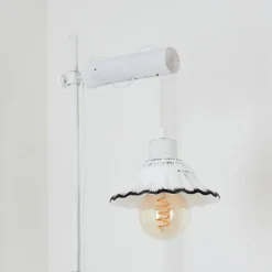 Luminaires Rustiques-hofstein Lampadaire Lomas Blanc, 2 lumières