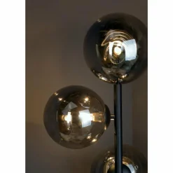 Suspension Verre Fumé-Luce Design Lampadaire NEPTUN Noir, 4 lumières