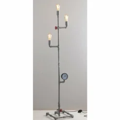 Lampes Industrielles-Luce Design Lampadaire Luce-Design Amarcord Zingué, 3 lumières